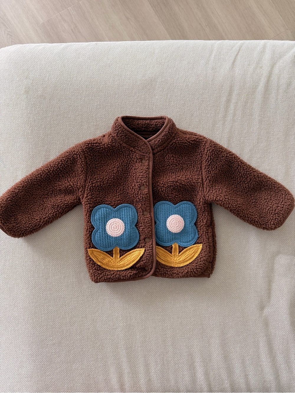 Old Navy Brown Sherpa Jacket - Cozy Teddy Texture